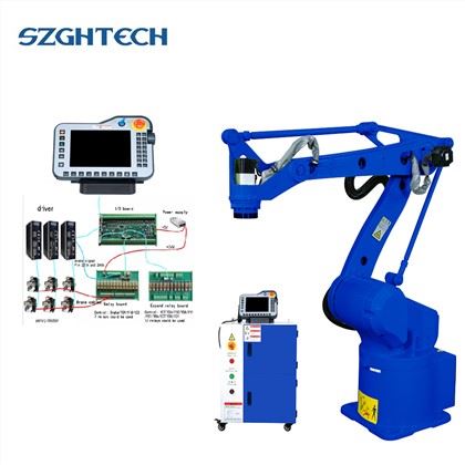 EASY TO OPERATE:
The buttons of the teach pendant are simple and easy to understand,and the teaching programming can be learn and use quickly. If the operation is wrong, the machine automatically stops to avoid the risk of equipment damage.