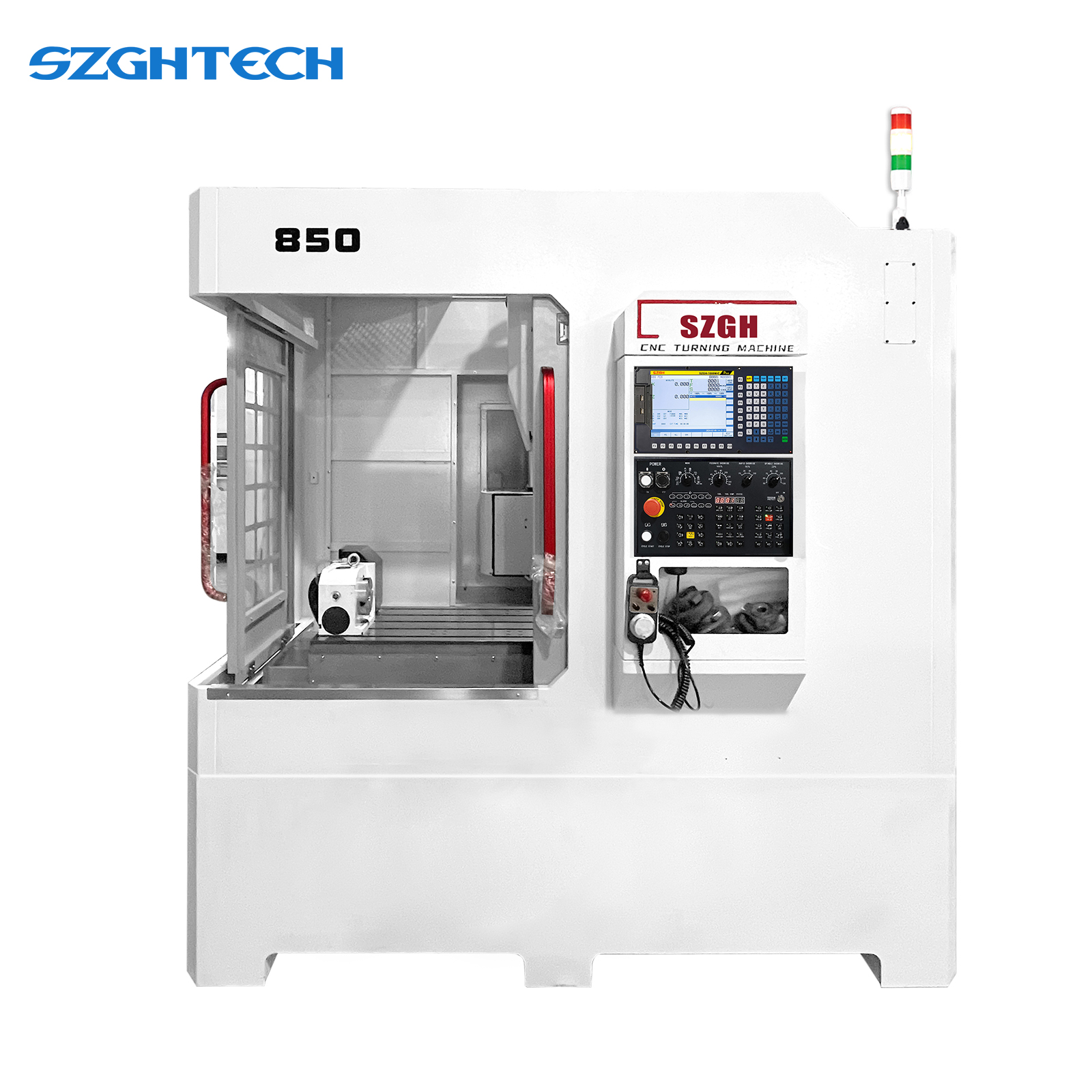As a high-quality milling machine, the SZGH-850 multifunctional milling machine holds a significant position in the machining industry thanks to its superior performance. It not only provides basic milling functions but also expands its processing capabilities through the addition of various accessories. The addition of a four-axis rotary table and support for a workstation tool magazine significantly elevates the machine to the level of efficient and precise machining typically associated with machining centers.